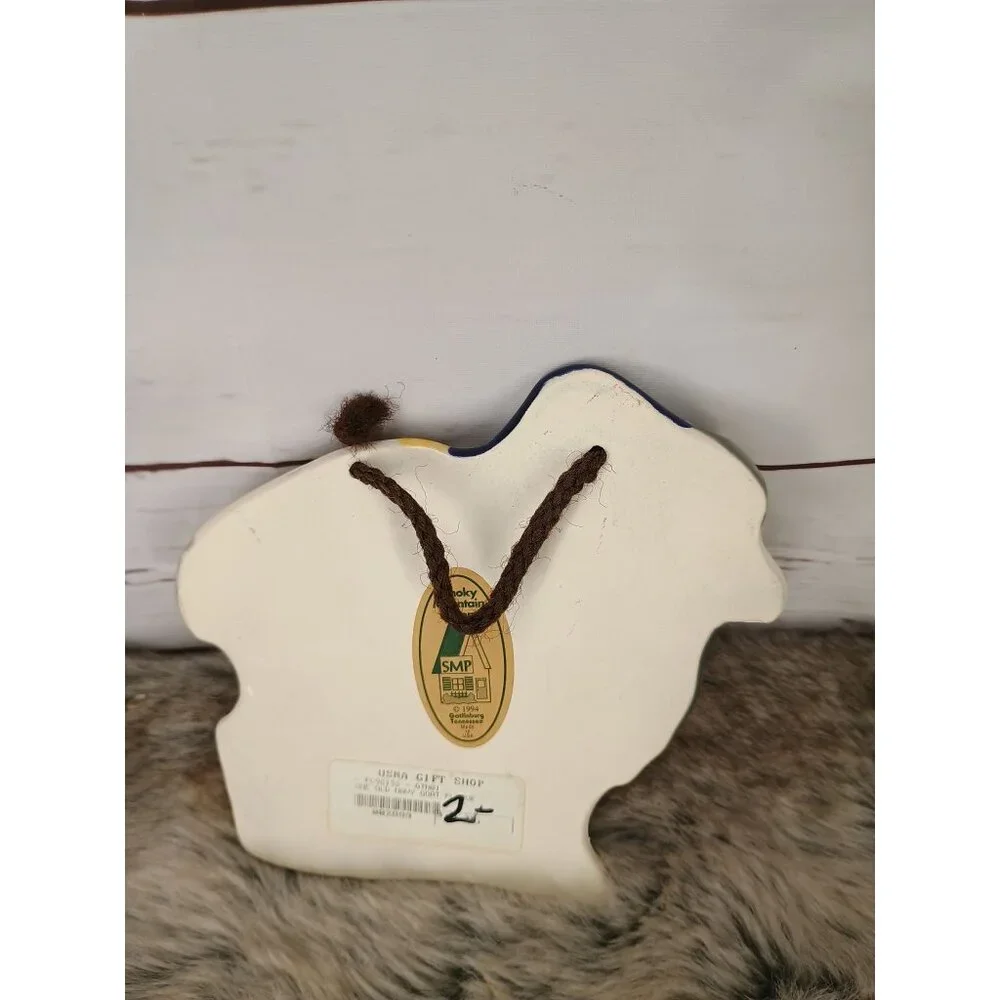 Smoky Mountain Pottery Military Navy Goat Plaque 1994 Ceramic Wall‎ Hanging